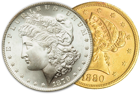 Gold & Silver - Gold And Silver Coins (510x356), Png Download