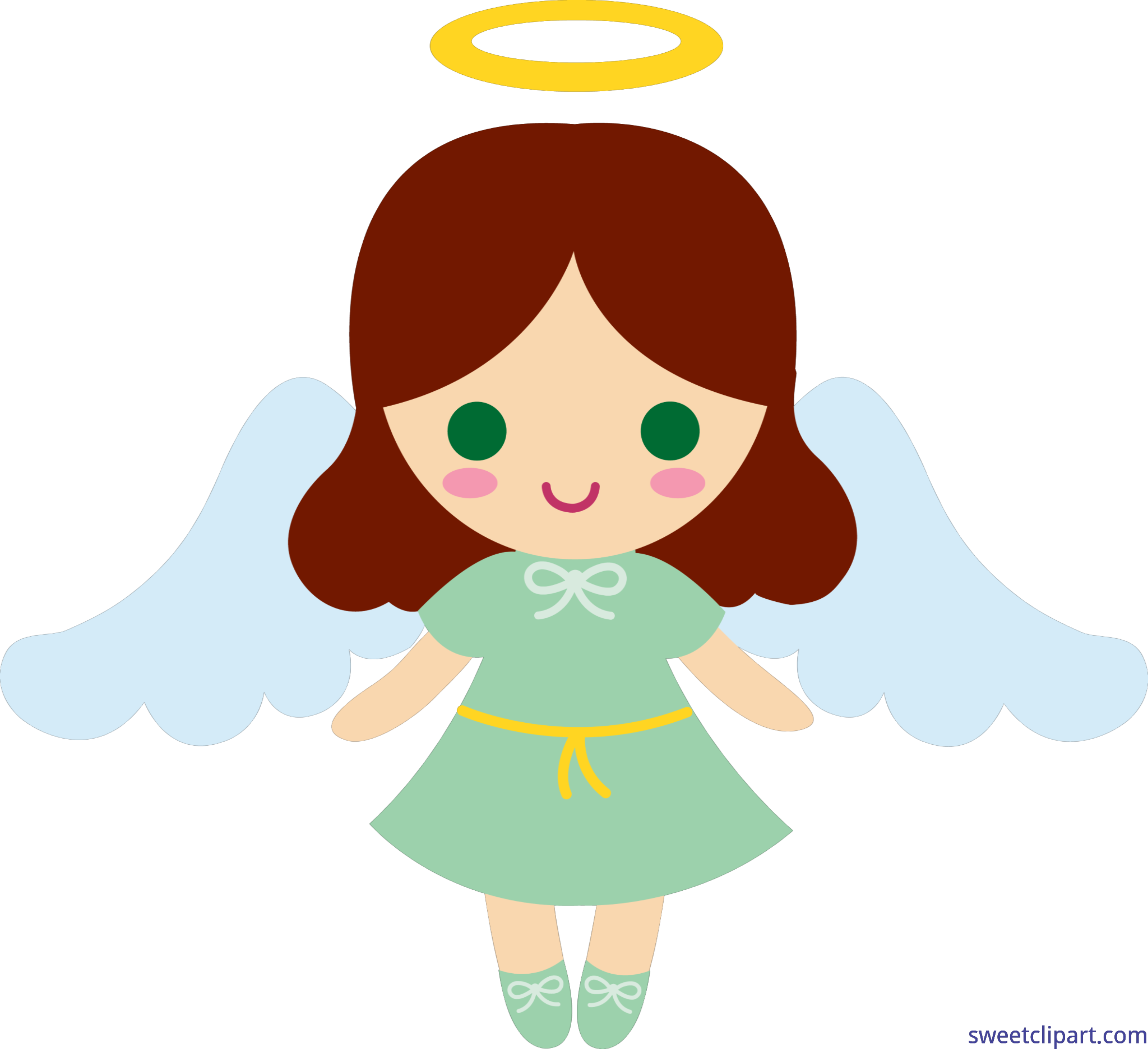Svg Black And White Stock Angel Clip Art Sweet - Angel Clipart (5999x5483), Png Download