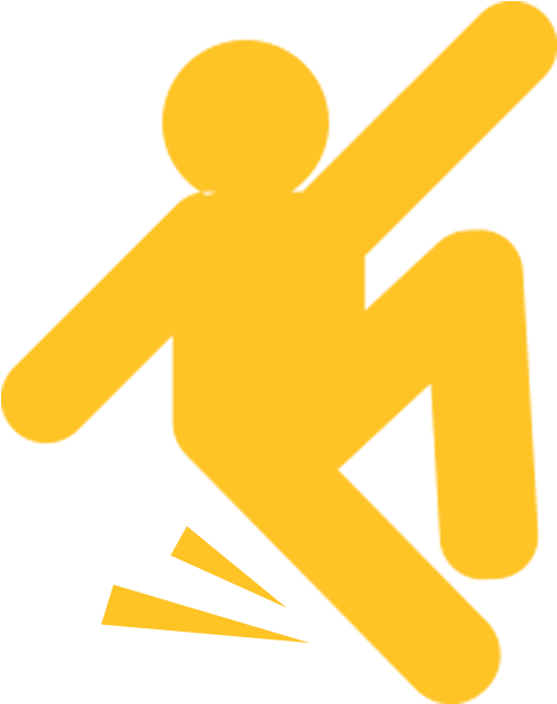 Slip Trip And Fall Claims Slip At Work Compensation - Icon (709x736), Png Download