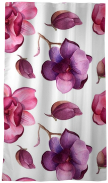 Magnolia Or Tulip Tree Flowers Pattern, Beautiful Watercolor - Watercolor Painting (400x400), Png Download