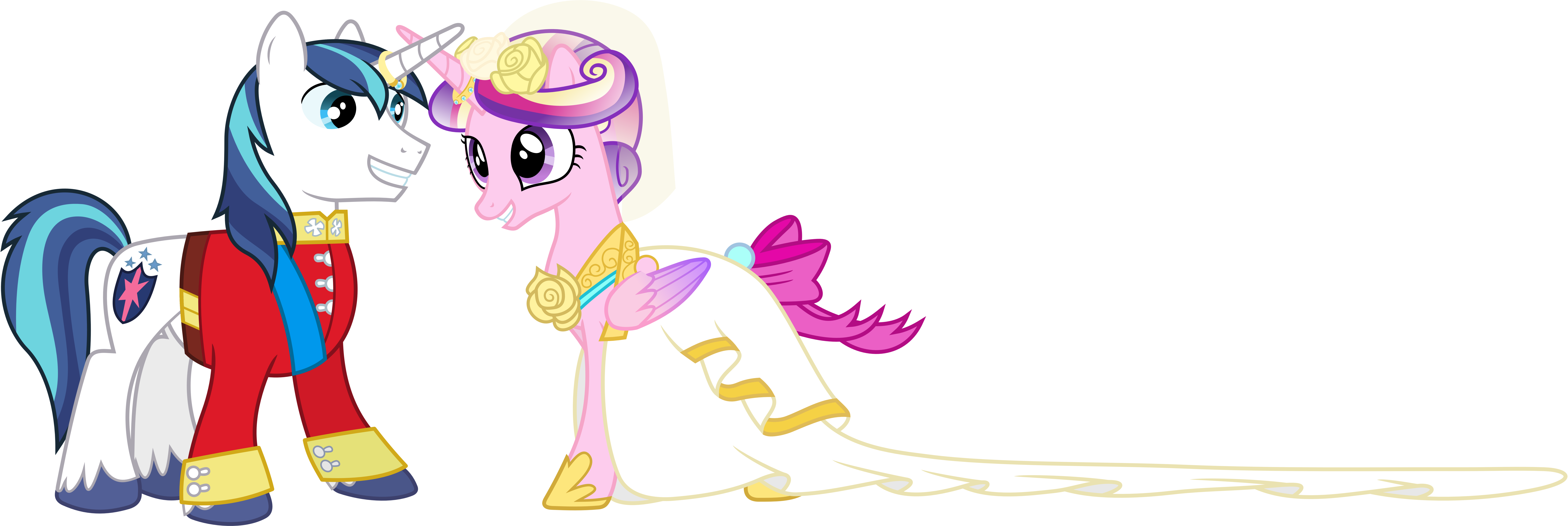 A Canterlot Wedding Images Princess Cadance And Shining - Wedding Ring (10000x3353), Png Download