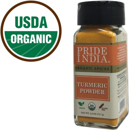 Organic Turmeric Ground - Usda Organic (600x581), Png Download