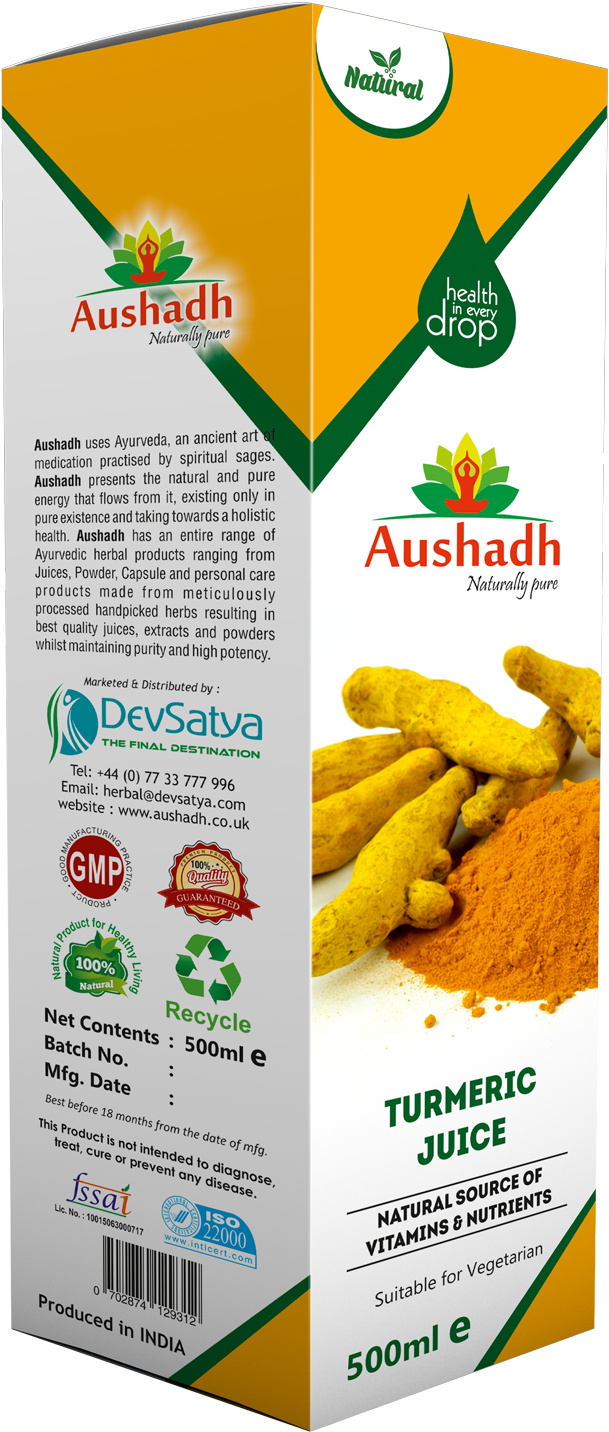 Tumeric Juice 500ml - Aloe Vera (676x1462), Png Download