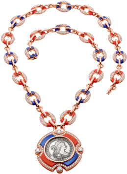 Encircling An Ancient Coin From The United States With - Necklace (505x394), Png Download