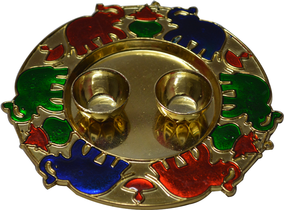 Round Elephant Kumkum Small - Weddings In India (1200x800), Png Download