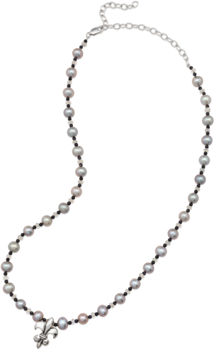 New Fleur De Lis Pearl Moonstone Necklace - Necklace (350x500), Png Download