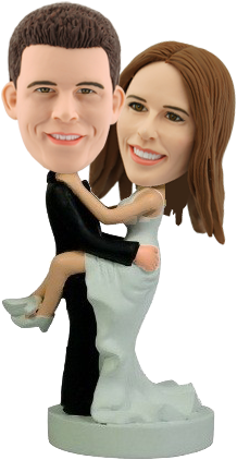 Custom Wedding Cake Topper Bobbleheads - Wedding Bobbleheads (410x477), Png Download