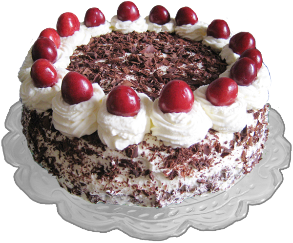 Black Forest Gateau - Black Forest Gateau Transparent (600x498), Png Download