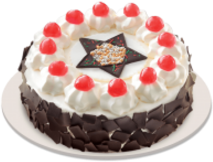 Red Ribbon Black Forest Christmas (500x500), Png Download