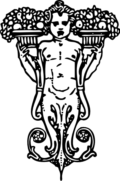 Free Vector Ornament Statue Clip Art - Figurehead Vector (396x597), Png Download