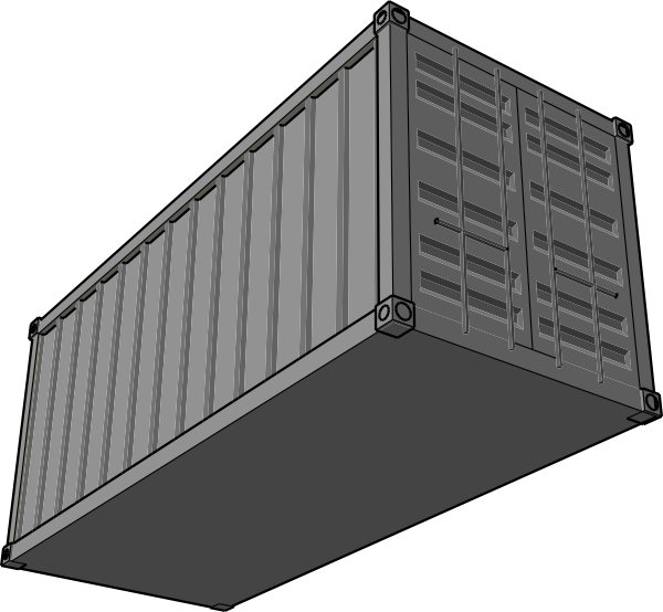 Original Png Clip Art File Shipping Container Svg Images (600x554), Png Download