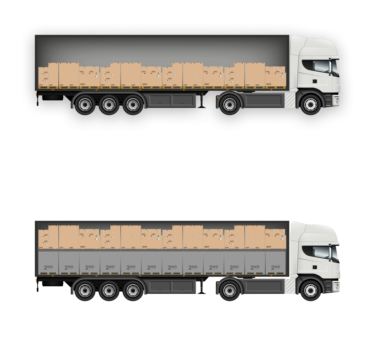 Revolutionary Payload Porter Delivers Two Level Truck - Uk Airfreight Truck (1416x1329), Png Download