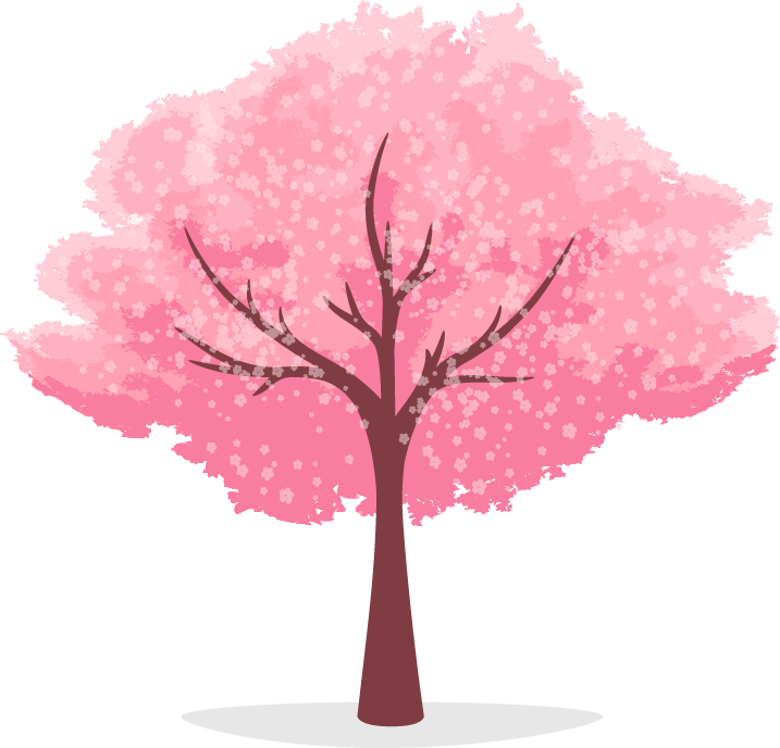Tree - 櫻花 樹 卡通 (717x688), Png Download