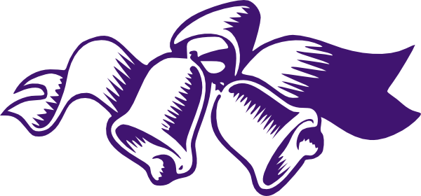 Purple Wedding Bells Clip Art At Clker - Purple Bridal Shower Clipart (600x280), Png Download
