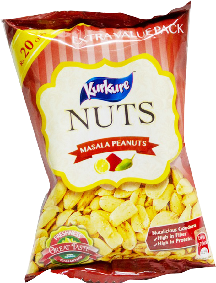 Kurkure Nuts Masala Peanuts 30 Gm - Peanut (1000x1000), Png Download