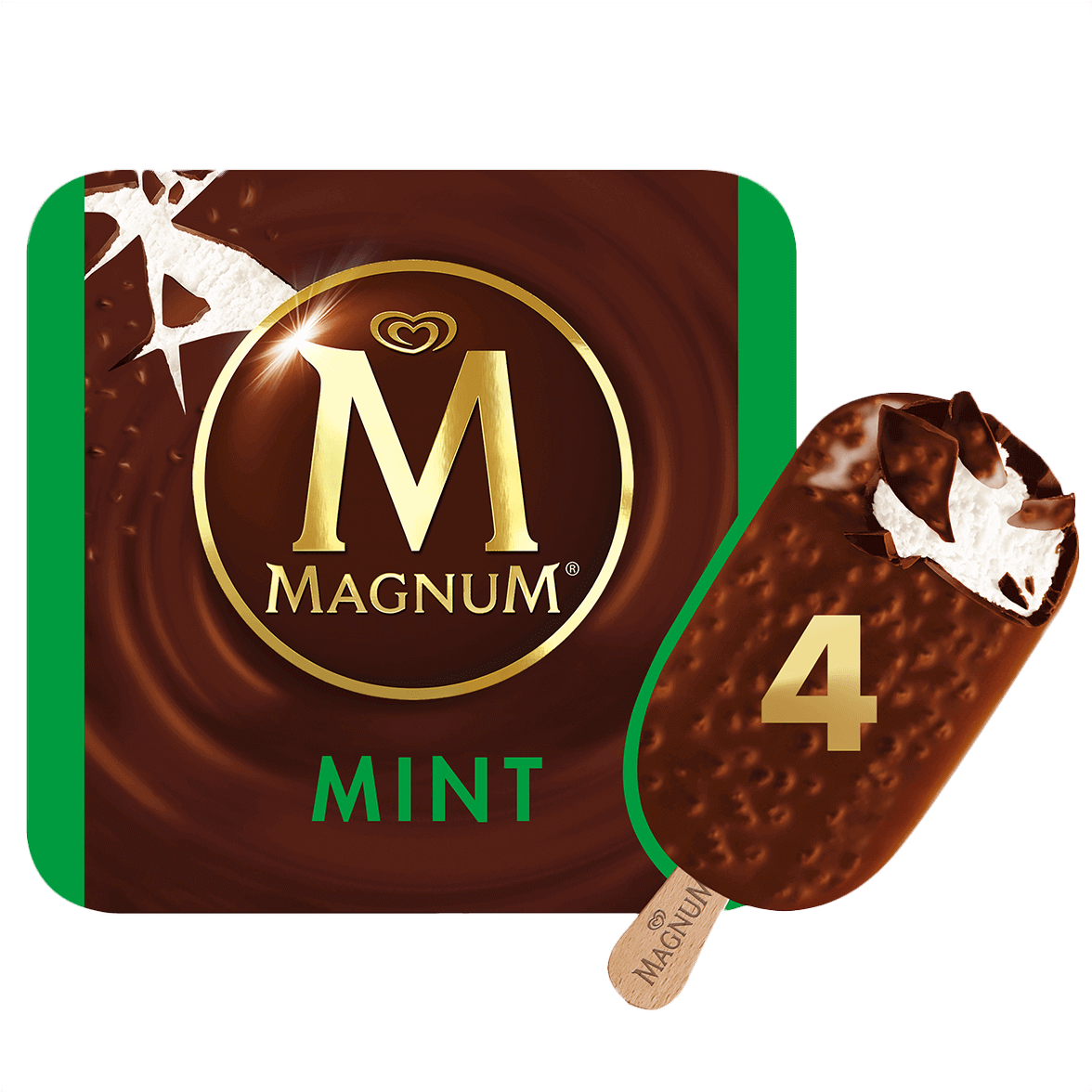 Magnum Mint Ice Cream (1280x1280), Png Download