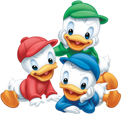Disney Cartoon Characters Clipart Com Free For - Donald Duck Babies (400x400), Png Download