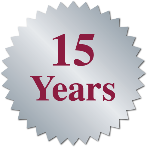 "15 Years" Serrated Edge Stickers - Business Holiday Cards - Joy Wreath Holiday (500x500), Png Download