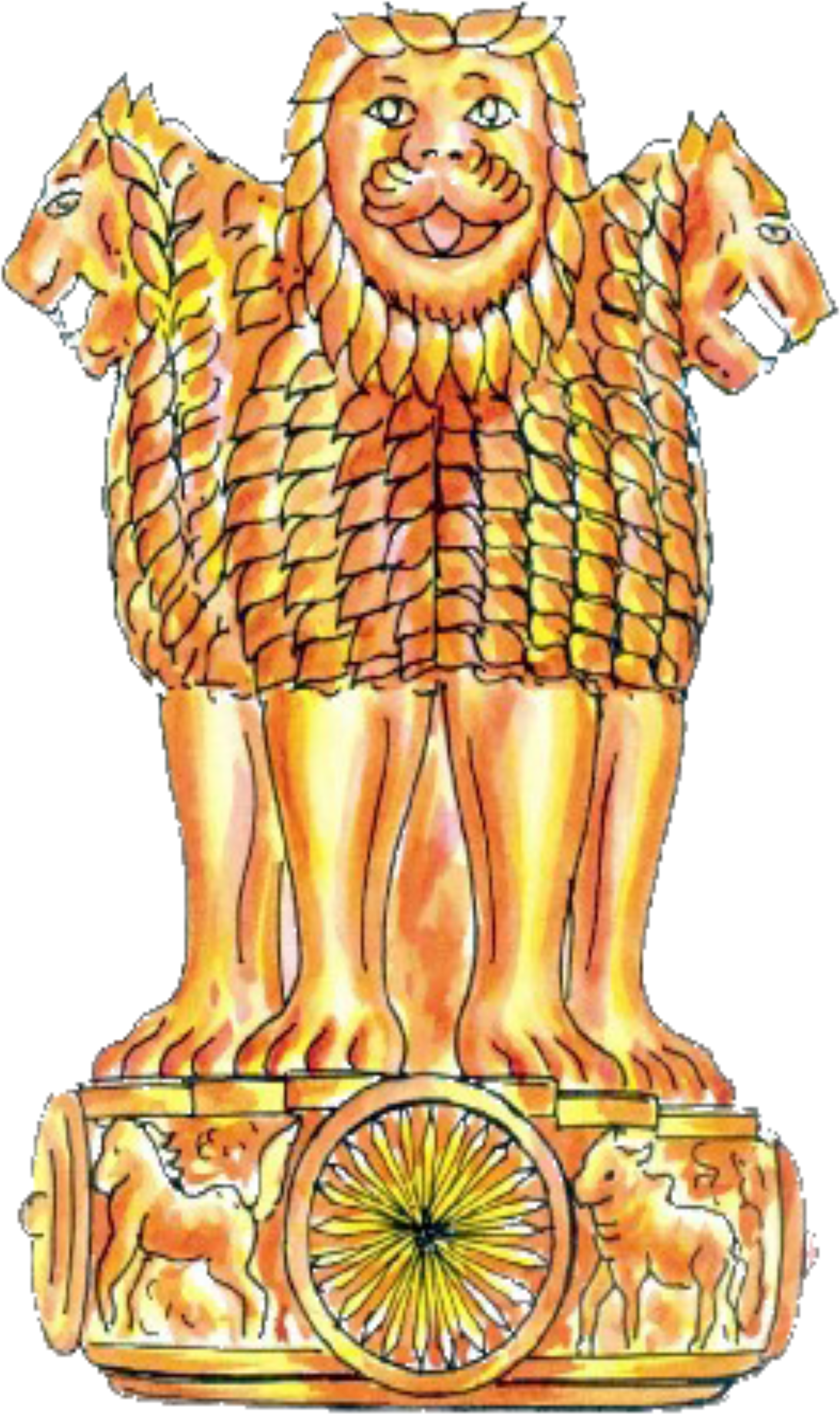 Open - Colour Of National Emblem Of India (2000x3334), Png Download