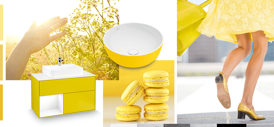 Yellow Bathroom Ceramics Feel Warm And Inviting And - Farbgestaltung Badezimmer Mit Gelb (960x445), Png Download
