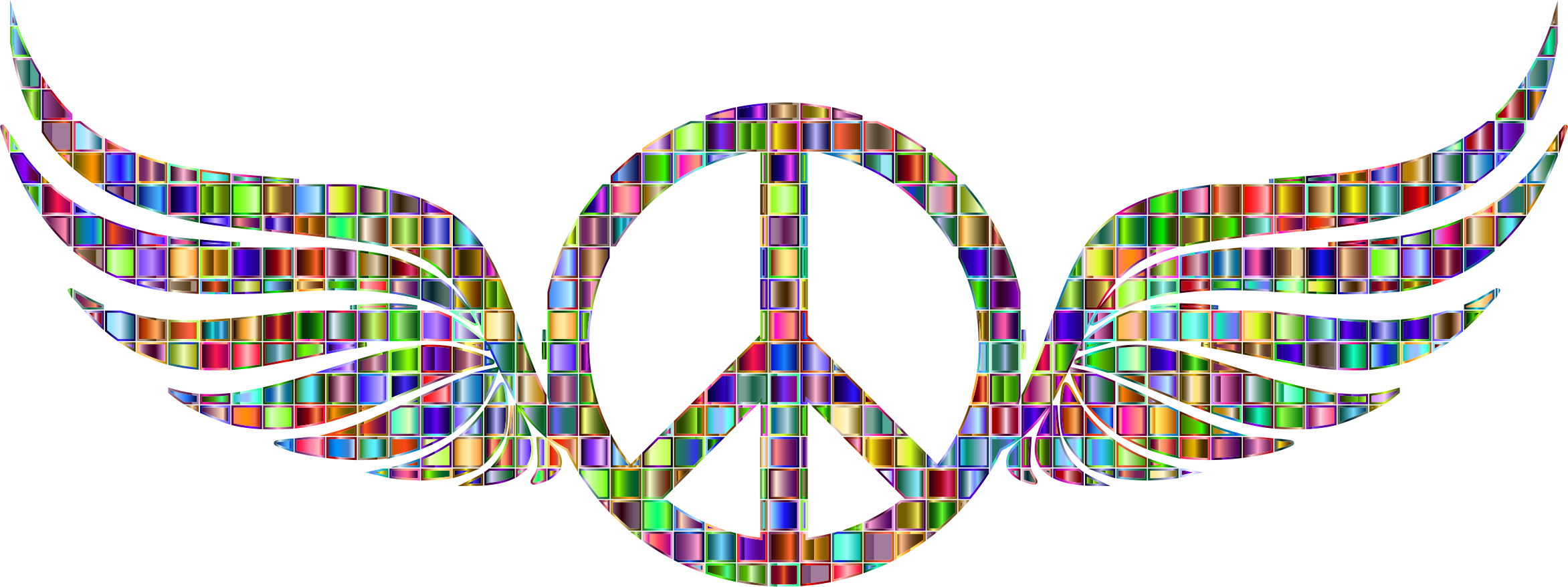 Big Image - Mosaic Designs Of Peace (2344x878), Png Download