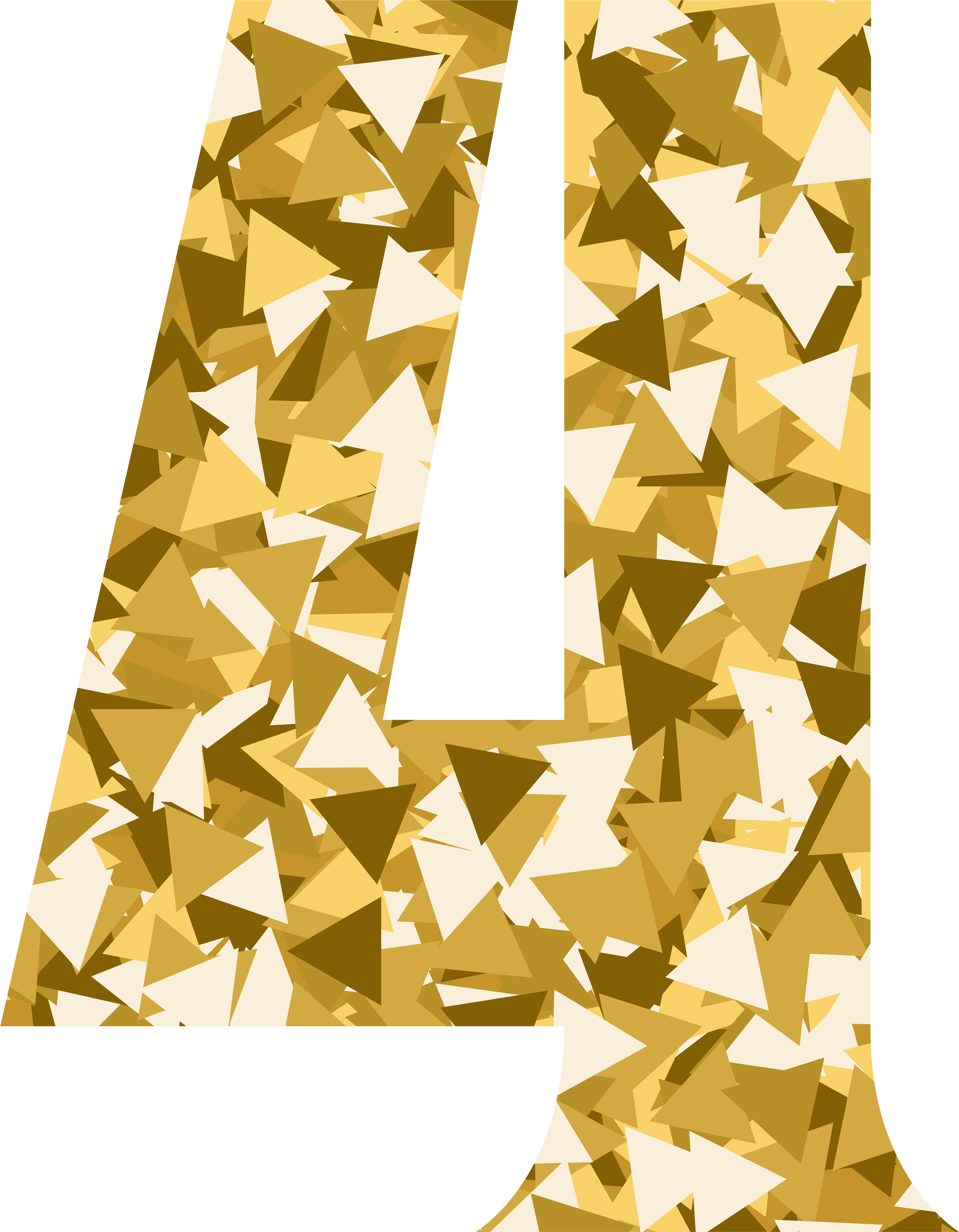 цифры геометрической формы. стилизованная цифра 4. цифры в стиле оригами. фигуры и цифры. цифры дизайнерские.