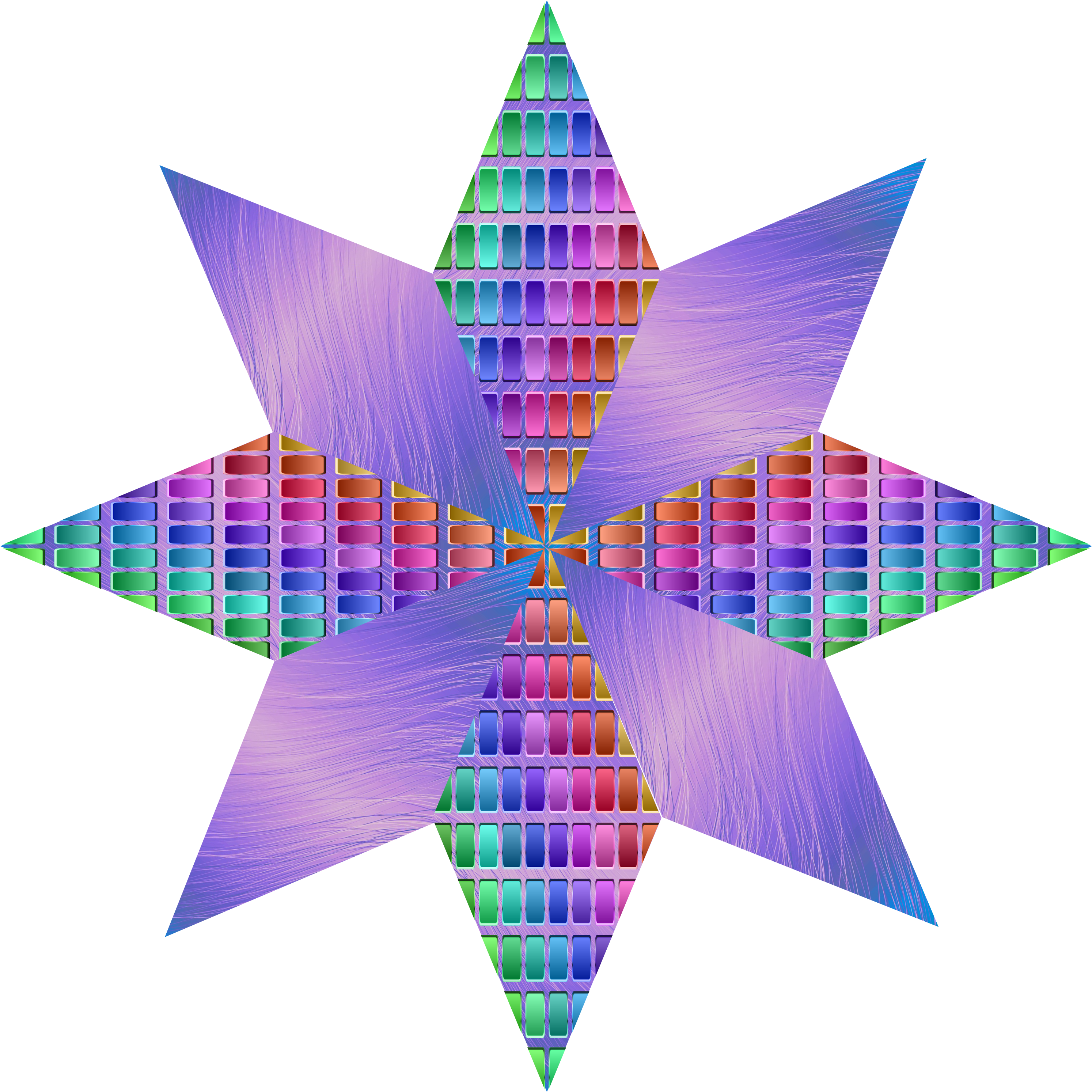 Star Fabric Mosaic Creative 708925 - Imagenes De Mosaicos De Estrellas (3000x3000), Png Download