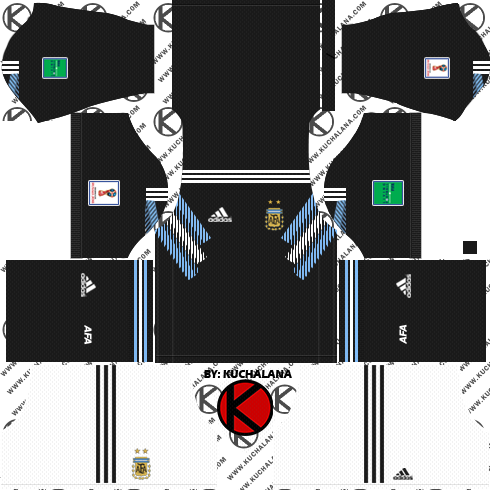 Argentina 2018 World Cup Kit - Dls 18 Kit Argentina (490x490), Png Download