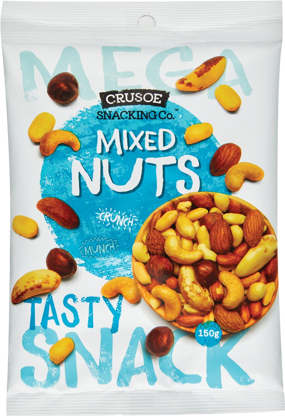 Crusoe Snacking Co Mixed Nuts 150g - Portable Network Graphics (1600x2000), Png Download