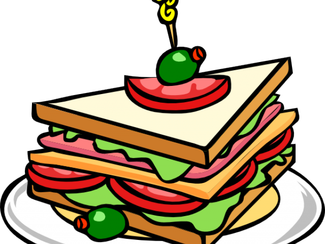 Picnic Basket Clipart Picnic Rug - Sandwich Clip Art (640x480), Png Download