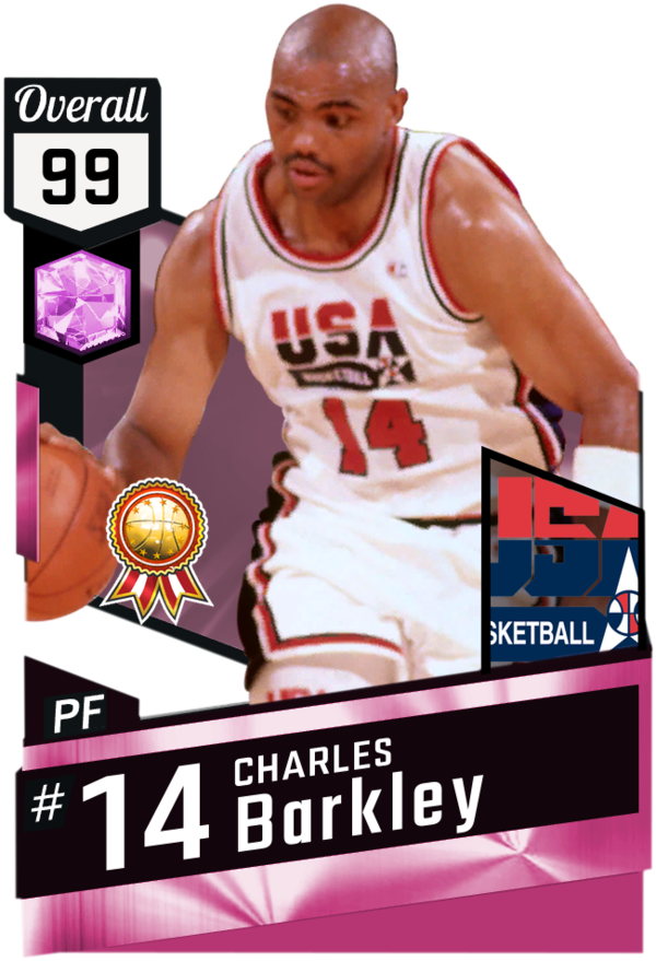 '92 Charles Barkley Pinkdiamond Card - Michael Jordan 2k18 Card (325x475), Png Download