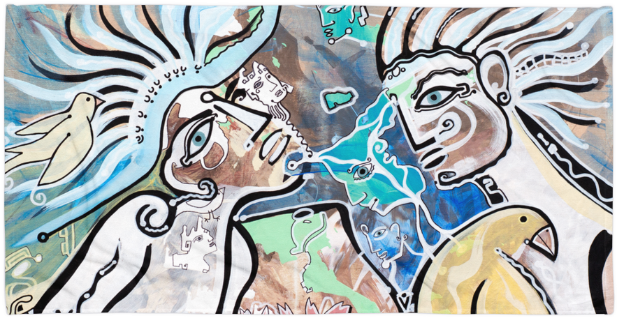 Connected Beach Blanket - Beach (1000x1000), Png Download