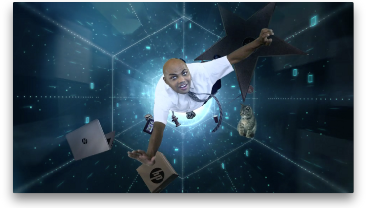 Charles Barkley Gets Trapped In A Place He's Not Familiar - Skateboarding (750x421), Png Download