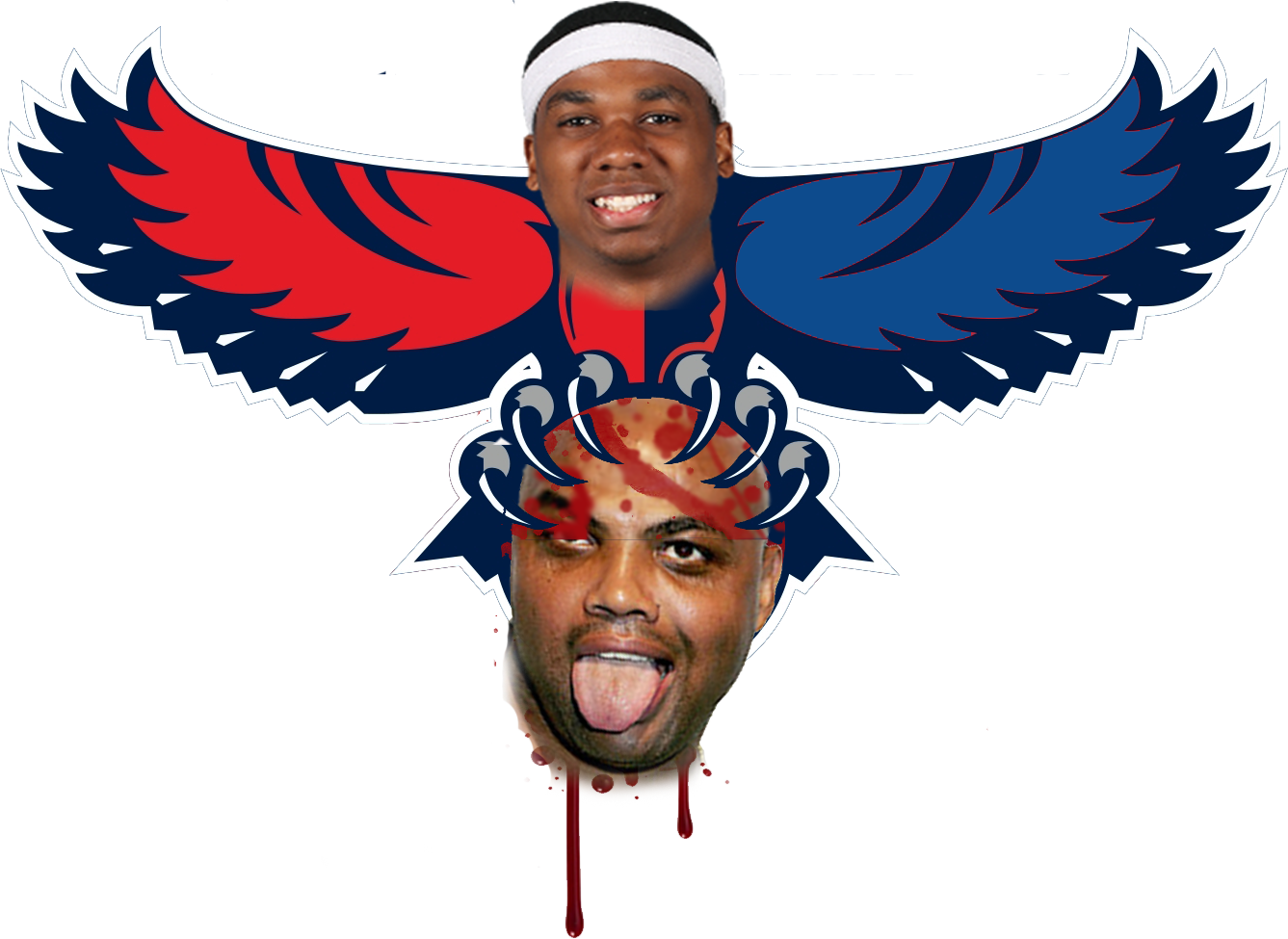 Mfw I Find This Old Photoshop Of Hassan Hawkside Ripping - Atlanta Hawks Logo 2018 (1337x975), Png Download
