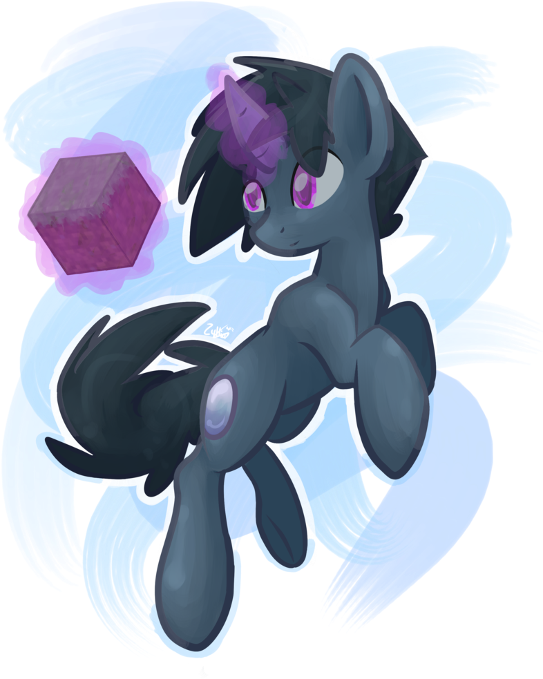 Zyllia, Enderman, Enderpony, Floating, Minecraft, Minecraft - Gift (866x1024), Png Download