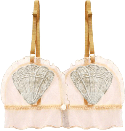 Itgirl Shop Lace Mermaid Shell Transparent Cute Bralette - Portable Network Graphics (460x460), Png Download