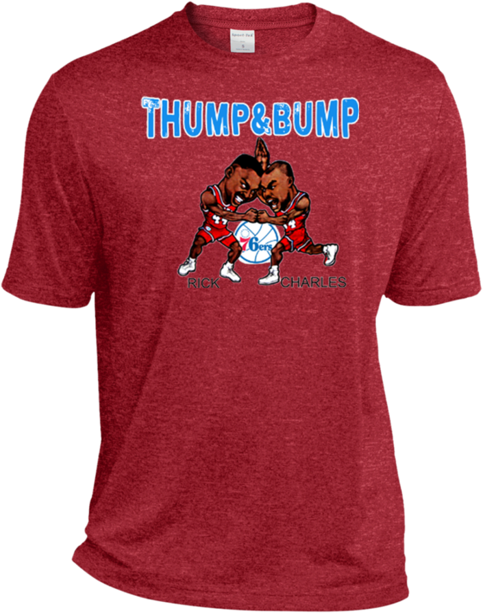 Thump And Bump Heather Dri Fit Moisture Wicking T Shirt - Beard Length T-shirts (900x900), Png Download