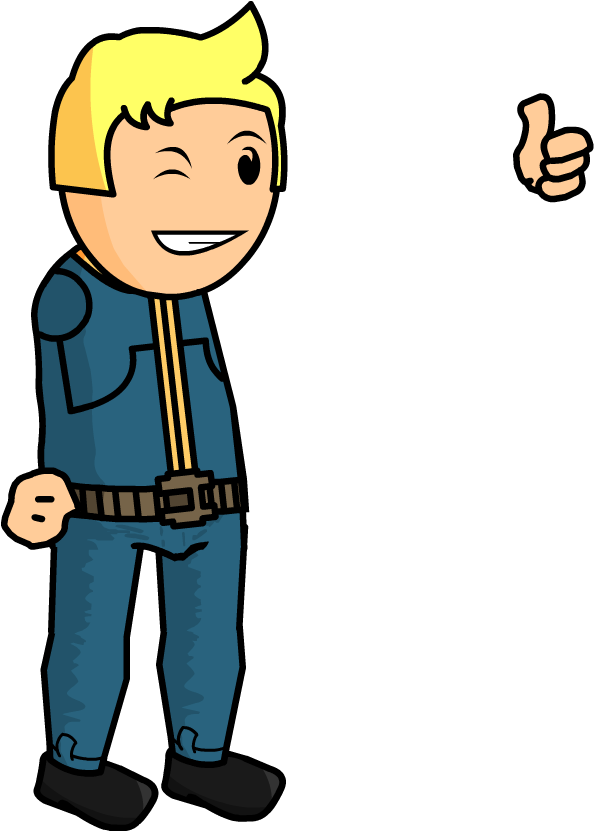 4901848 142060377851 Vaultboysmile - Cartoon (606x833), Png Download