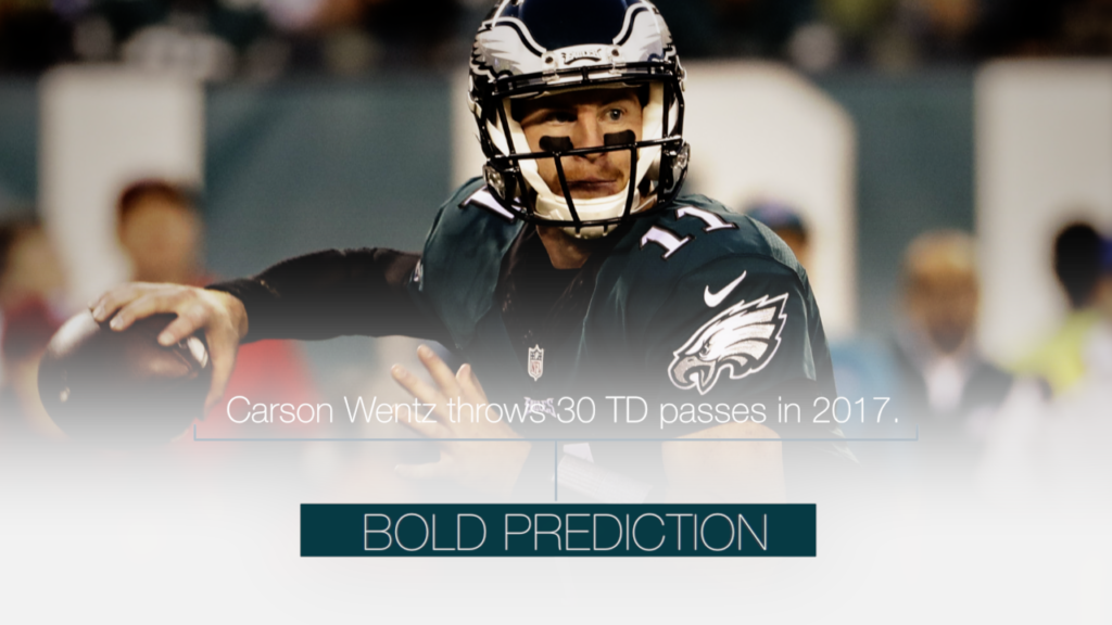 Carson Wentz Throws 30 Td Passes In - College Ice Hockey (1024x576), Png Download