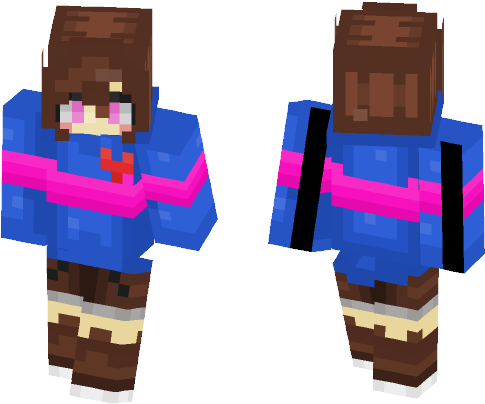 [undertale] Frisk The Human My Ver - Lil Uzi Vert Minecraft Skin (584x497), Png Download