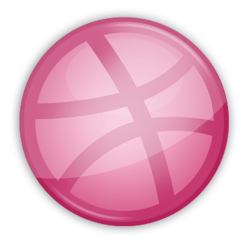 Dribbble-350 - Icon (350x350), Png Download