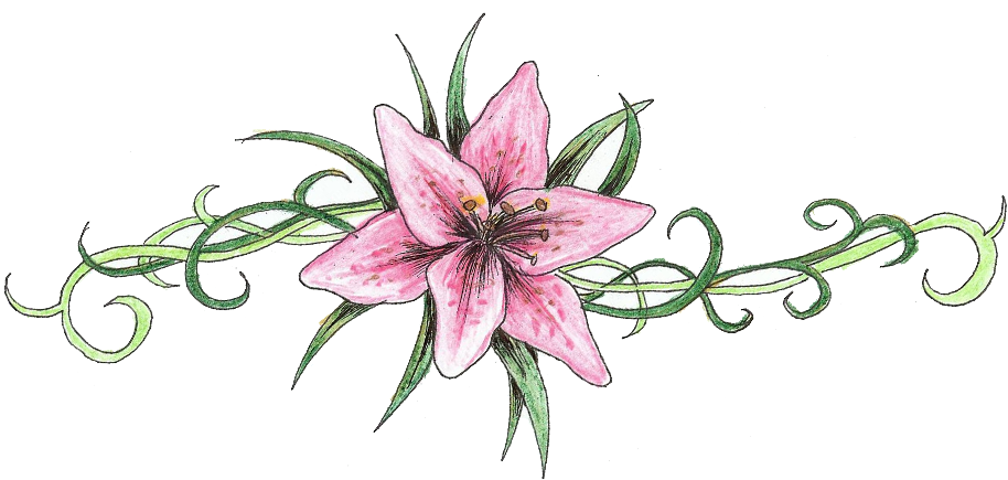 Divider - Lily Tattoo Designs (975x446), Png Download