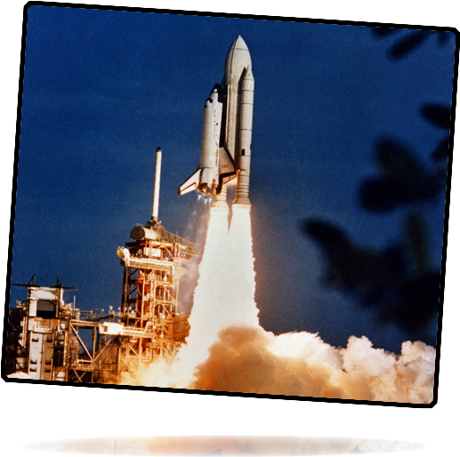 Space Portal Graphic - Space Shuttle Columbia First Launch (562x544), Png Download