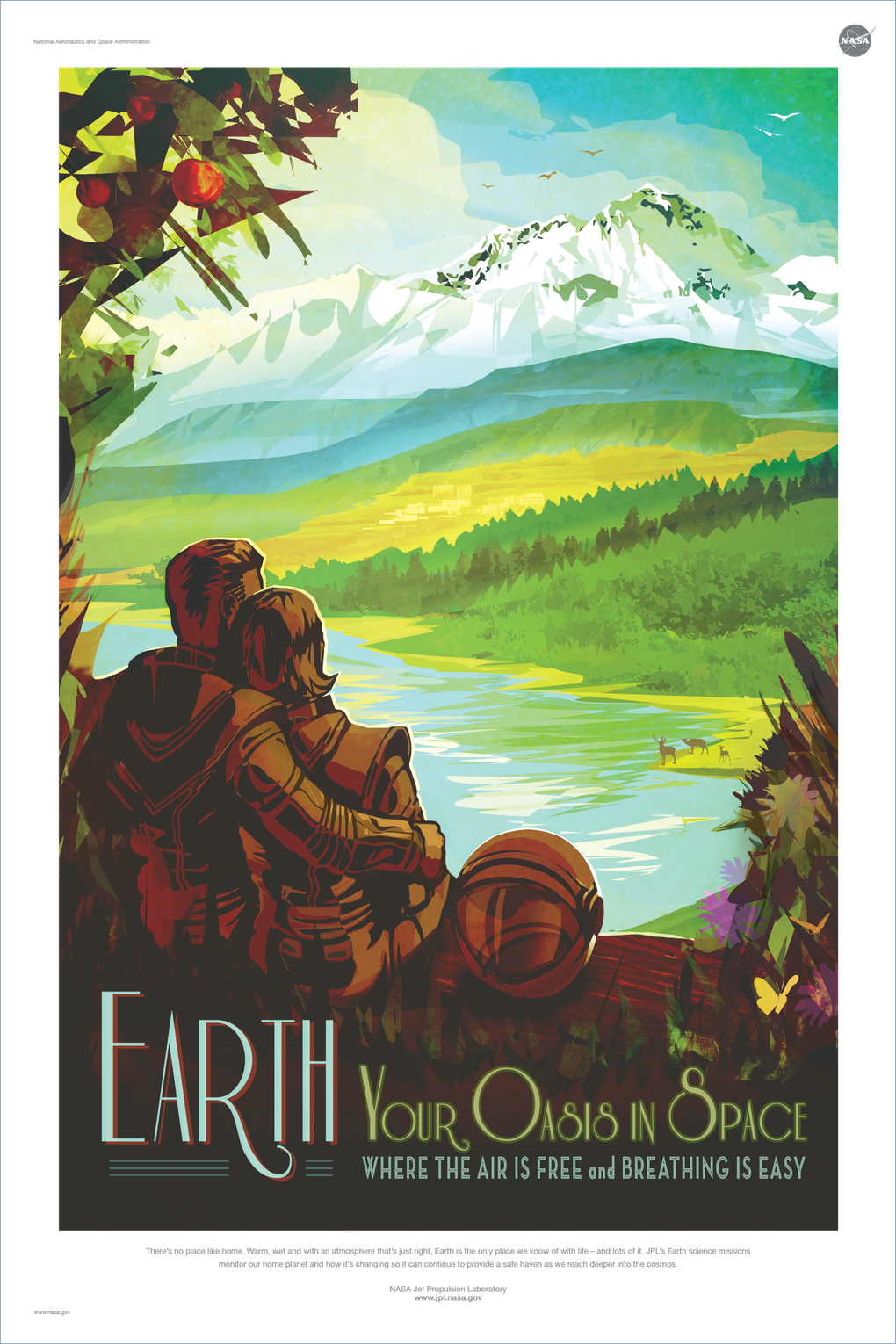 Earth Your Oasis In Space Poster (1020x1530), Png Download
