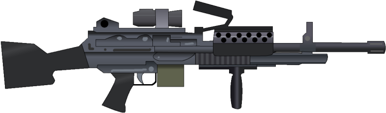 Machine Gun Png File (797x242), Png Download
