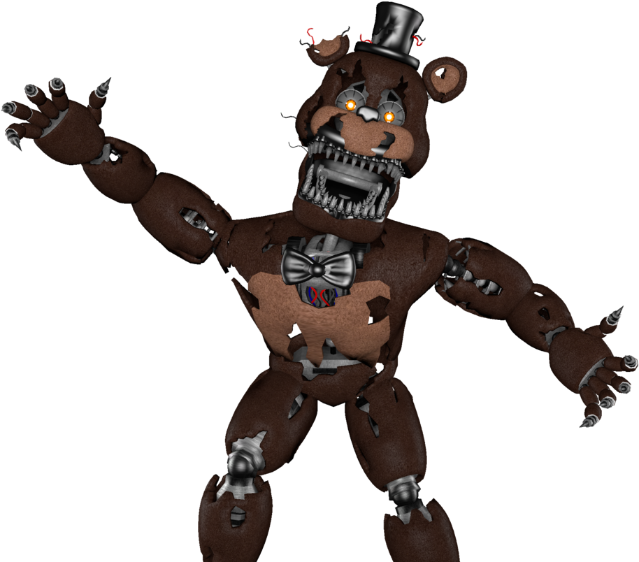 Nightmare Freddy Render Sfm By Arrancon-da9l5d6 - Fnaf 4 Nightmare Freddy Full Body (976x819), Png Download