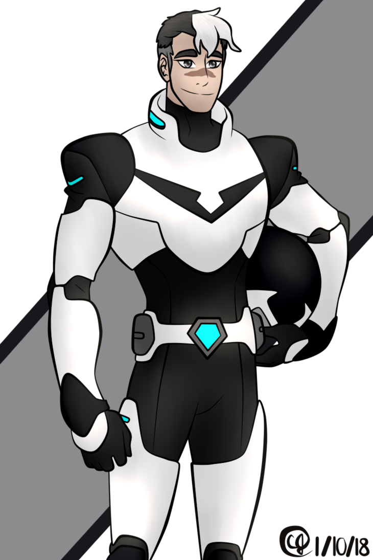 Vector Black And White Shiro The Of From Legendary - Voltron (730x1095), Png Download
