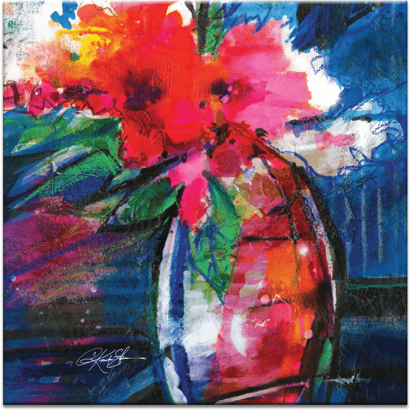 Floral Fantasy - Artist Lane Fantasy 5 By Kathy Morton Stanion Painting (900x900), Png Download