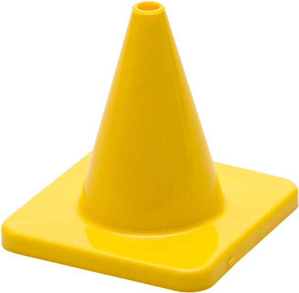 Traffic Cone 100mm Yellow Plain - Dual Gassen Schweiz (614x600), Png Download