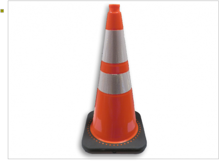 Traffic Cone W/6” Ref Collar 28” - Beacon (600x600), Png Download